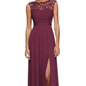 Long Bridesmaid Dress - David’s Bridal - Wine